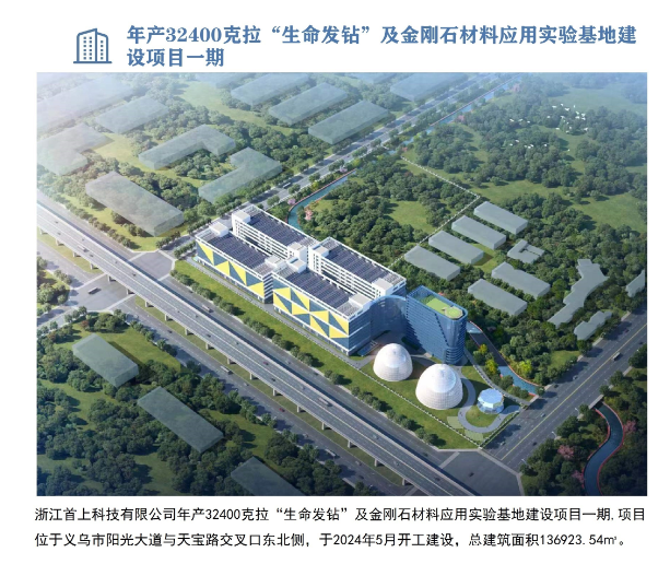 年產(chǎn)32400克拉“生命發(fā)鉆”及金剛石材料應(yīng)用實驗基地建設(shè)項目